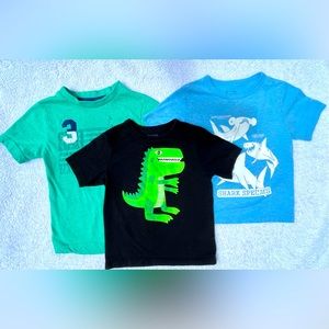 Boys T-shirt 3 pack | Blue Black Green Size 2t